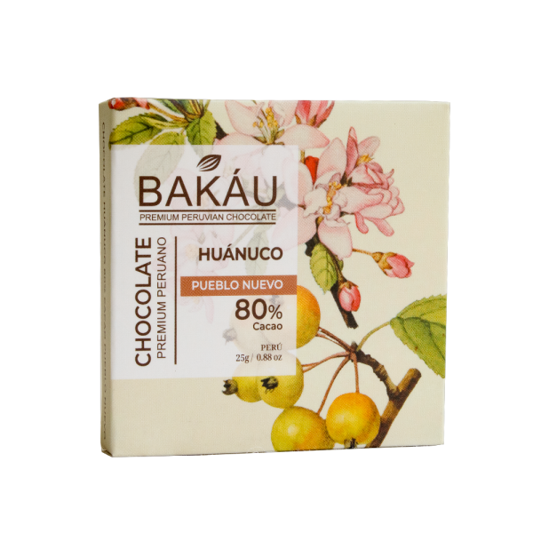 Barra de Chocolate Huánuco 80% Cacao «Pueblo Nuevo» x 25g