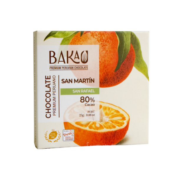 Barra de Chocolate San Martin 80% Cacao «San Rafael» x 25g